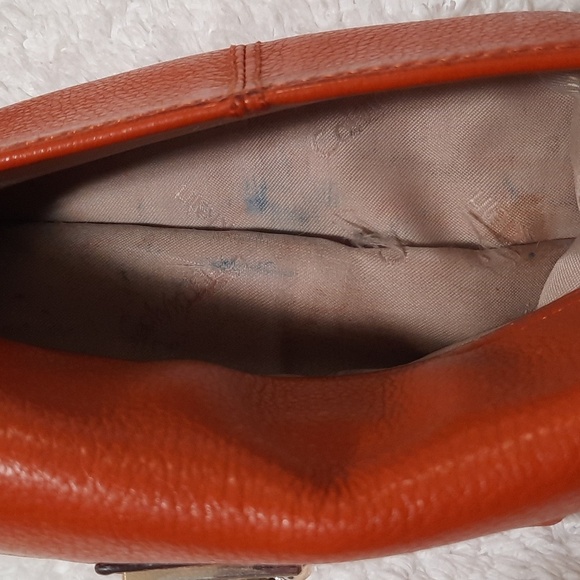 Calvin Klein Orange Leather Chain Bag - Picture 7 of 10
